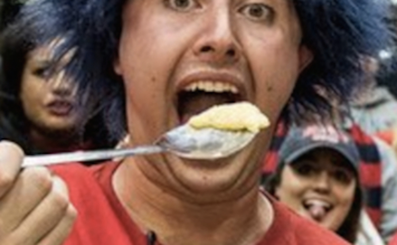 Illustration for article titled Belmont Basketball Fan Insists That He's Actually Eating Mayonnaise At Games